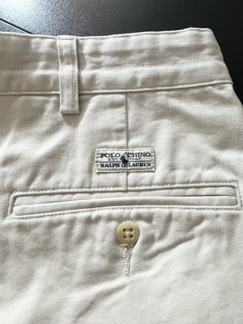 POLO Ralph Lauren Chino Khaki Pleated Cotton Shorts. Size 40. Preppy - Picture 7 of 9